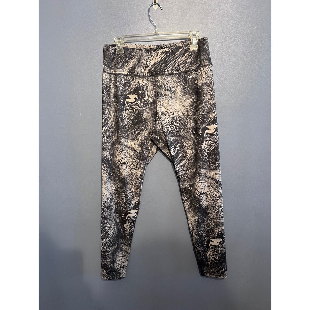Merrell Women's Ever Move Gray Marble Print Active Leggings SZ XL Workout Wear‎